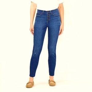 Lauren Conrad Women’s Denim Button Down High-Rise Jeans Size 10. Like new!!